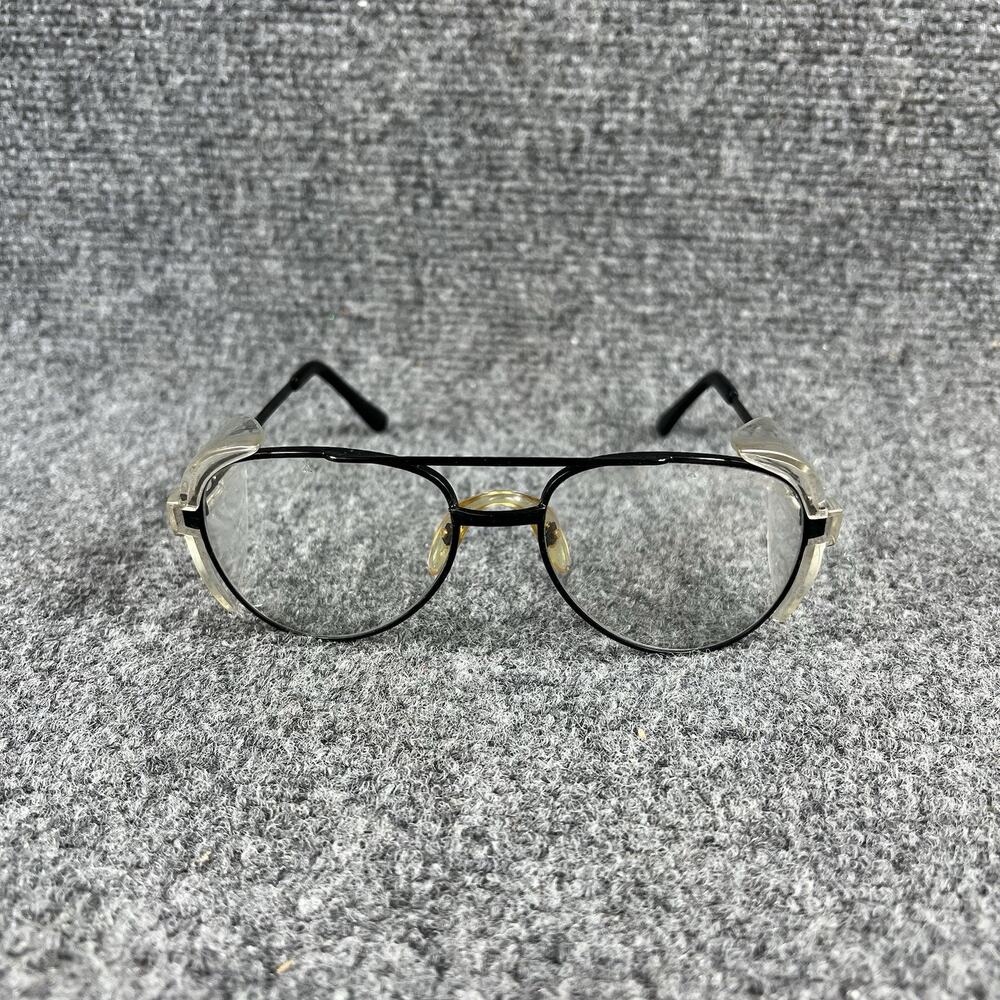 UVEX 787 S092 Safety Glasses Side Shield Clear Black Frame Protective Used